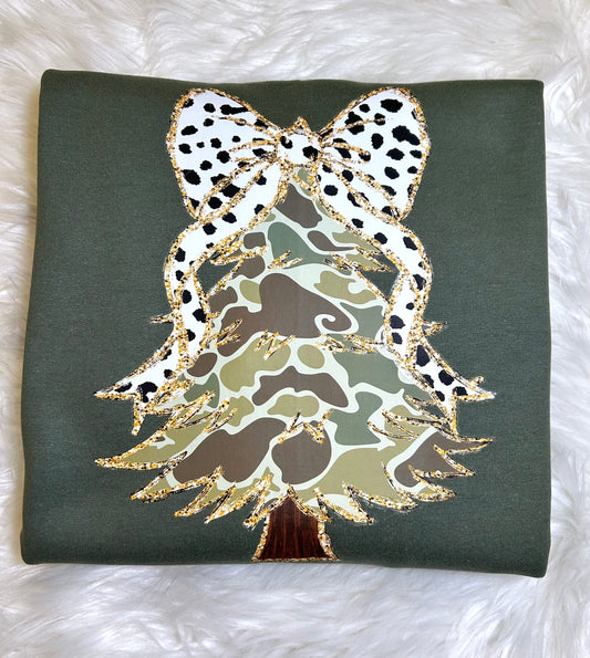 Camo Coquette Tree sweatshirt
